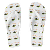 パーティー好きな人のカメ ビーチサンダル (フットベッド)