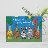 パーティー好きな人の子供の誕生日のパーティの招待状 招待状 (スタンド正面)