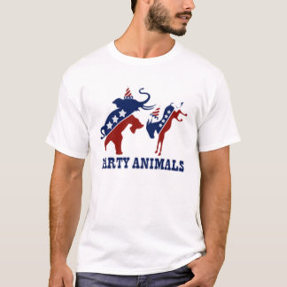 パーティー好きな人民主党員および共和党員 Tシャツ