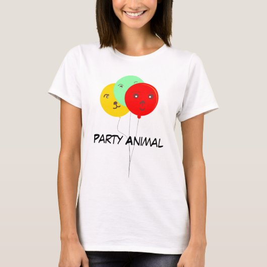 パーティー好きな人3のBalloonsTのワイシャツ Tシャツ (正面)