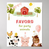 パーティー好きな動物たち 農場の動物たちのギフト ポスター (正面)