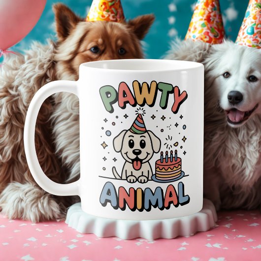 パーティー好きな動物 | ペットの祝祭ユーモア コーヒーマグカップ