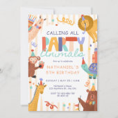 パーティー好きな子どものための誕生日招待状 招待状 (正面)