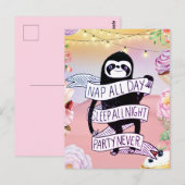 パーティー好きのスロー ポストカード (正面/裏面)