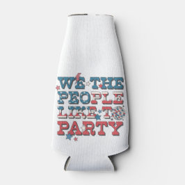 パーティー好きの愛国的な赤白青 ボトルクーラー