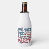 パーティー好きの愛国的な赤白青 ボトルクーラー (ボトル正面)