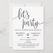 パーティー婚約パーティミニマル結婚リスト 招待状 (正面)