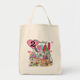 パーティー子猫誕生日Tシャツとギフト トートバッグ