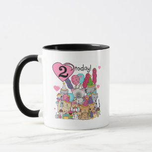 パーティー子猫誕生日Tシャツとギフト マグカップ