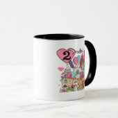 パーティー子猫誕生日Tシャツとギフト マグカップ (正面右)