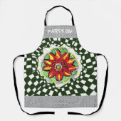パーティー市松模様におもしろいブリッ絵画ズ エプロン (正面)