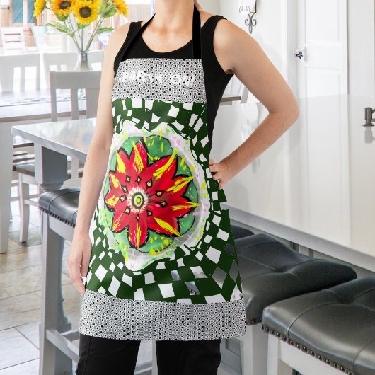 パーティー市松模様におもしろいブリッ絵画ズ エプロン