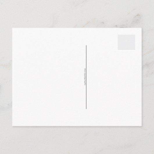 パーティー帽をかぶったボストンテリアのハッピーバースデーカード インビテーションポストカード (裏面)