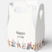 パーティー帽子をテーマにしたパーティーボックス内の動物 フェイバーボックス (見開き)