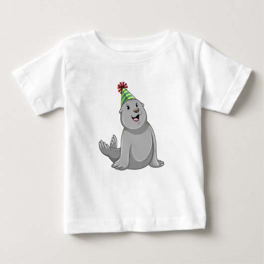 パーティー帽子パーティー ベビーTシャツ (正面)
