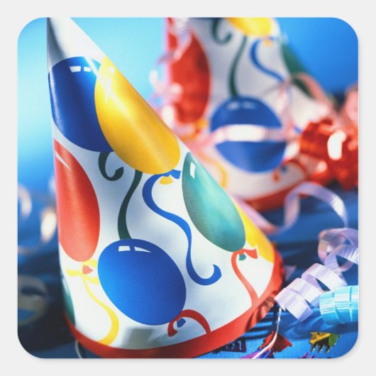 パーティー帽子 スクエアシール (正面)