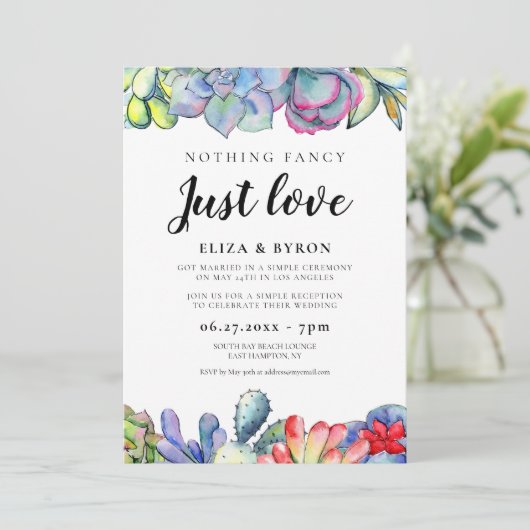 パーティー後ずっと幸せに多肉果 招待状 (スタンド正面)