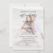 パーティー後の結婚式の写真 招待状 (正面)