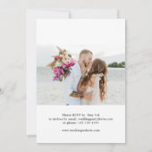 パーティー後の結婚式の写真 招待状 (裏面)