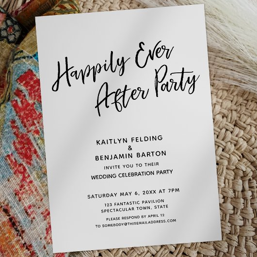 パーティー後シンプルの楽し結婚いイベント 招待状