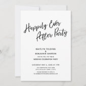 パーティー後シンプルの楽し結婚いイベント 招待状 (正面)