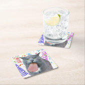 パーティー得が舌を？ スクエアペーパーコースター (インサイチュ)