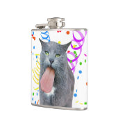 パーティー得が舌を? フラスク (左)