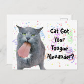 パーティー得が舌を？ ポストカード (正面/裏面)