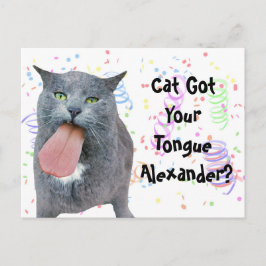 パーティー得が舌を？ ポストカード