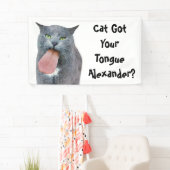 パーティー得が舌を？ 横断幕 (インサイチュ)