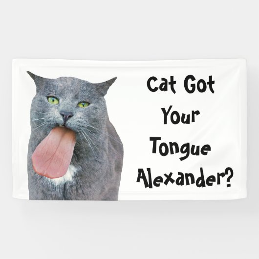 パーティー得が舌を？ 横断幕 (横)