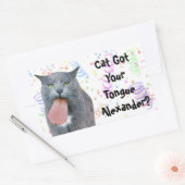 パーティー得が舌を？ 長方形シール (封筒)