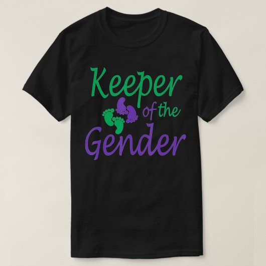 パーティー性別が紫と緑を明らかにする – Keeper of t Tシャツ (デザイン正面)