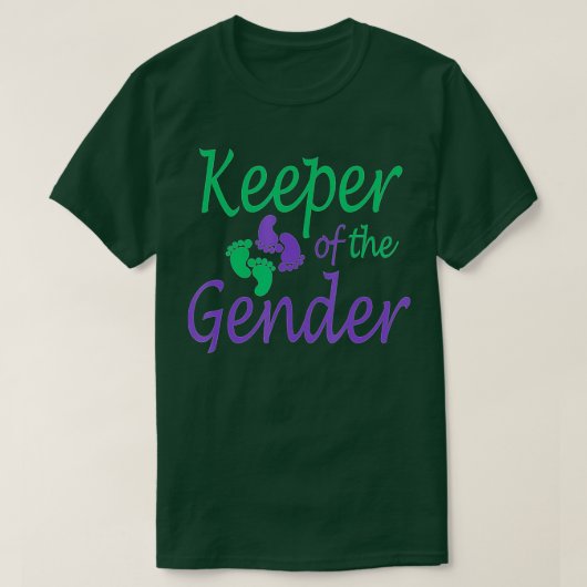 パーティー性別が紫と緑を明らかにする – Keeper of t Tシャツ (デザイン正面)