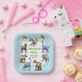 パーティー恐竜カラフルおもしろいカスタマイズ ペーパープレート (パーティー)