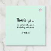 パーティー感謝していメッセージカード フェイバータグ (裏面)