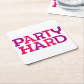 パーティー懸命。 スクエアペーパーコースター (アングル)