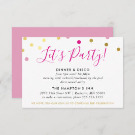 パーティー披露宴情報グラム紙吹雪スポット金ゴールドピンク 招待状