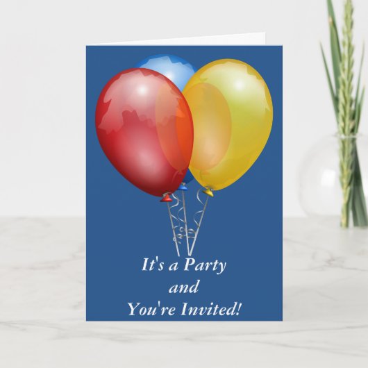 パーティー招待されましたカードパーソナライズされた 招待状 (正面)