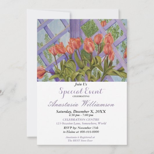 パーティー招待状のお知らせ 招待状 (正面)