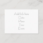 パーティー招待状カード エンクロージャーカード (裏面)