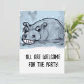 パーティー招待状ヒッポ 招待状 (スタンド正面)