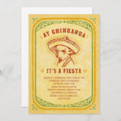 パーティー招待状 - アイ チワワ ヴィンテージ メキシカン 招待状 (正面/裏面)