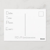 パーティー招待状 ポストカード (裏面)