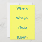 パーティー招待状 招待状 (裏面)