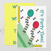 パーティー招待状 招待状 (正面/裏面)