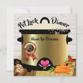 パーティー料理の記念日招待状 バージョン1 招待状 (正面)