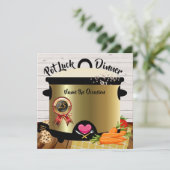 パーティー料理持ち寄り 記念日招待状 バージョン1 招待状 (スタンド正面)