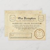 パーティー旅行挿入物カードの後の電報の披露宴 エンクロージャーカード (正面/裏面)