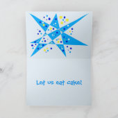 パーティー星とドットの抽象芸術ハッピーバースデー カード (内部)